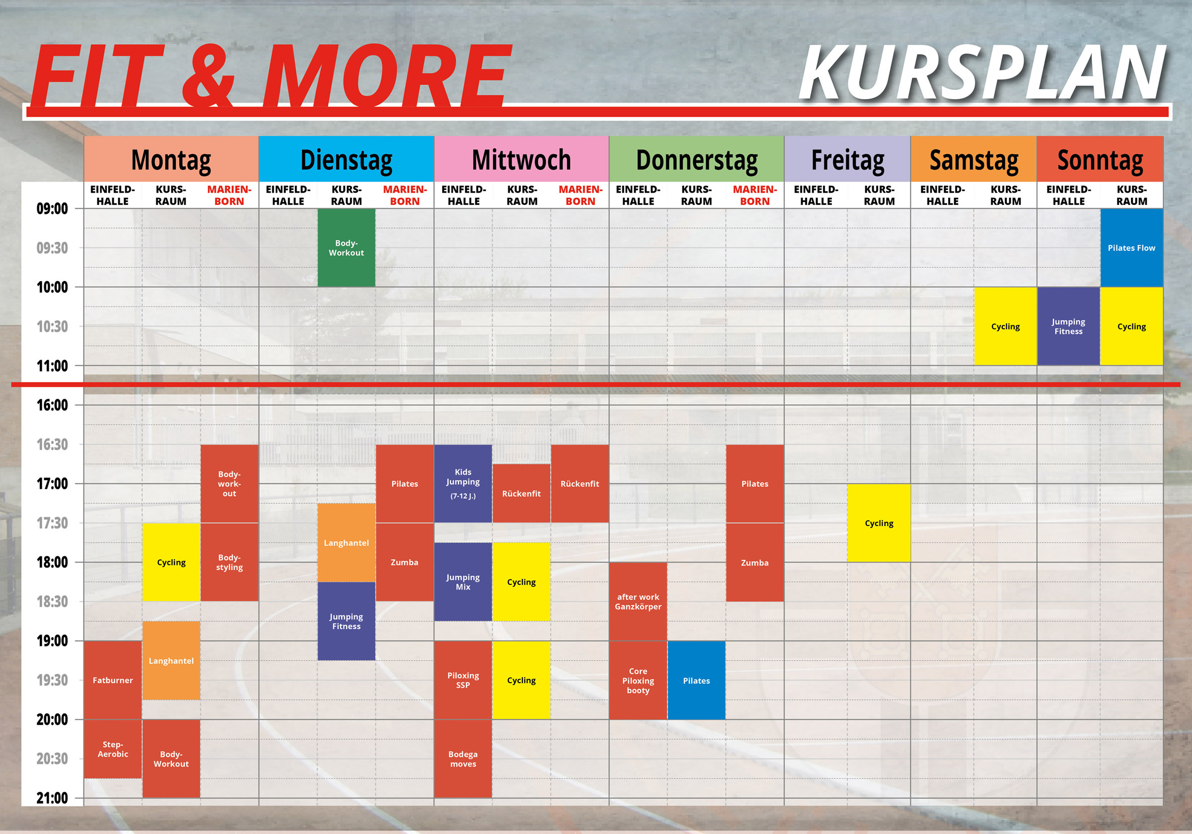 Kursplan Fitmore 2026